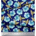thumbnail image 2 of Soimoi Rayon Fabric Hummingbird & Floral Printed Fabric 1 Yard 42 Inch Wide, 2 of 3