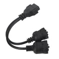 thumbnail image 1 of J1939 J1708 To OBD 2 Adapter, Conversion Diagnostic Y Cable High Toughness Functional Stable 30cm Long  for Diesel Trucks Buses Trailers, 1 of 8