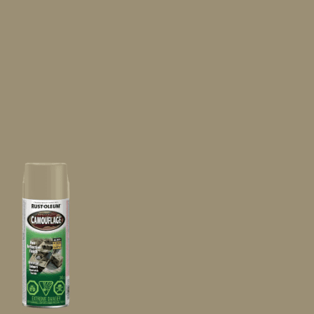 Peinture camouflage spécialisée Rust-Oleum en kaki mat, aérosol de 340g