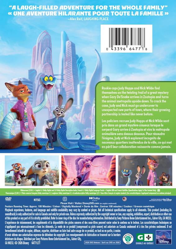 Zootopia 2 - Bilingual - DVD