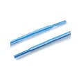 thumbnail image 4 of INSPIRE CHIC Unisex Round Rope Dual Colored Striped 1/5 Thick Boot Shoelace 90cm / 35.43" White Blue, 4 of 4