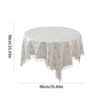 thumbnail image 2 of SDNall Nappes pour Tables Rectangulaires, Petite Table Ronde, Nappe Ronde, Petite Nappe Rectangulaire en Dentelle Florale Fraîche Française, Nappe Ronde Imperméable, 2 of 5