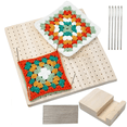 thumbnail image 1 of Wooden Crochet Blocking Board Reusable Handcrafted Knitting Blocking Mat Set Stand Square Blocking Board, 1 of 6