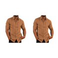 thumbnail image 1 of pitrice Chemise Homme à Simple Boutonnage Été Boutonnée Col Rabattu Chemises Polyester Mode Vêtements Cadeau d'Anniversaire Marron TTTG 2Set, 1 of 6