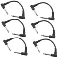 thumbnail image 1 of 6pcs Guitar Patch Cable 6.35mm Guitar Audio Cable Electric Bass Audio Cable 15cm, 1 of 8