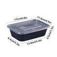 thumbnail image 3 of Birdeem Boîtes à Lunch Jetables Épaissies, Contenants Alimentaires en Plastique avec Couvercles, Conception Étanche et Hermétique, Va au Micro-Ondes et au Congélateur, Ensemble de 10 pour Préparation de Repas et Plats à Emporter, 5.5x4.7x2 Inches, 3 of 9