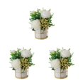 thumbnail image 4 of kurtrusly Artificial Flowers With Vase Add Of Color And Style To Any Room Indoor Pinellia white 3Set, 4 of 6