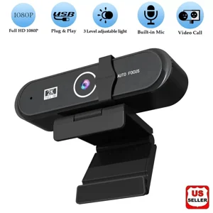 1080P Complet HD USB Webcam pour PC Bureau & Caméra Web portable avec Microphone complet HD