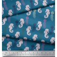 thumbnail image 2 of Soimoi Rayon Fabric Jellyfish & Seahorse Ocean Print Fabric by The Yard 42 Inch Wide, 2 of 3