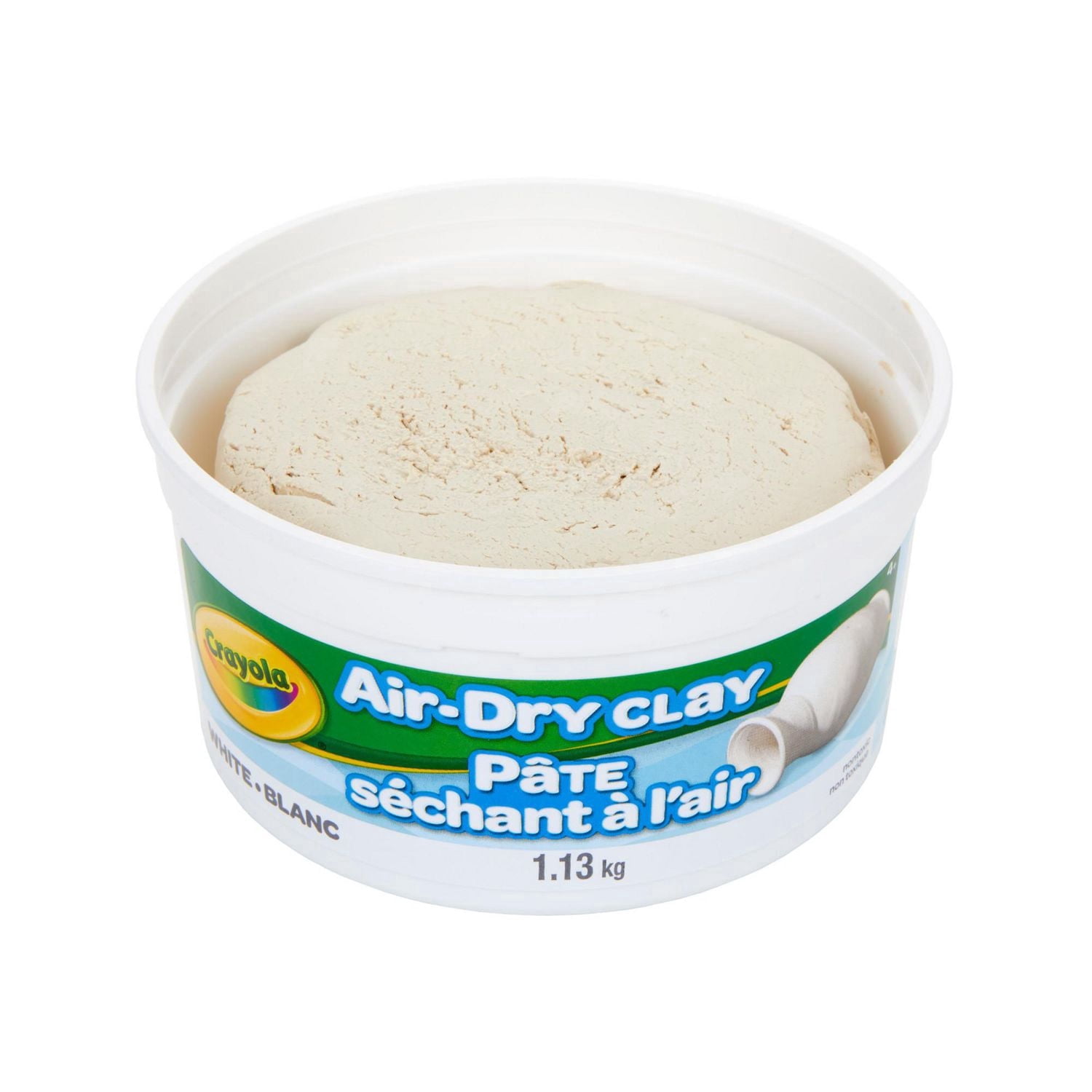 Seau de 1,13 kg pâte séchant à l'air, blanc