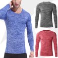 thumbnail image 2 of CAROOTU Men Sports Tops Shirt Basketball Football Training Running Stretch Quick-drying Tops New, 2 of 6