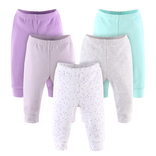 The Peanutshell Ensemble de Pantalons pour Bébé Garçon Ou Bébé Fille, Lot de 5, Pastel