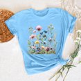 thumbnail image 5 of RKSTN Hauts d'Été pour Femmes Décontractés Coupe Ample Polyvalents T-Shirts Graphiques Mode à Imprimé Floral Respirants Manches Courtes Col Rond T-shirt Blouses, Cadeaux de la Fête des Mères, 5 of 5