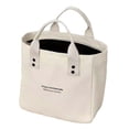 thumbnail image 2 of Tachiuwa Sac Fourre-Tout en Toile pour Femmes Portable Polyvalent Simple et à la Mode Sac à Main Blanc, 2 of 9