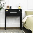 thumbnail image 3 of Costway Writing Desk Makeup Vanity Table Home Office Computer Desk 4 Drawer Black, 3 of 10