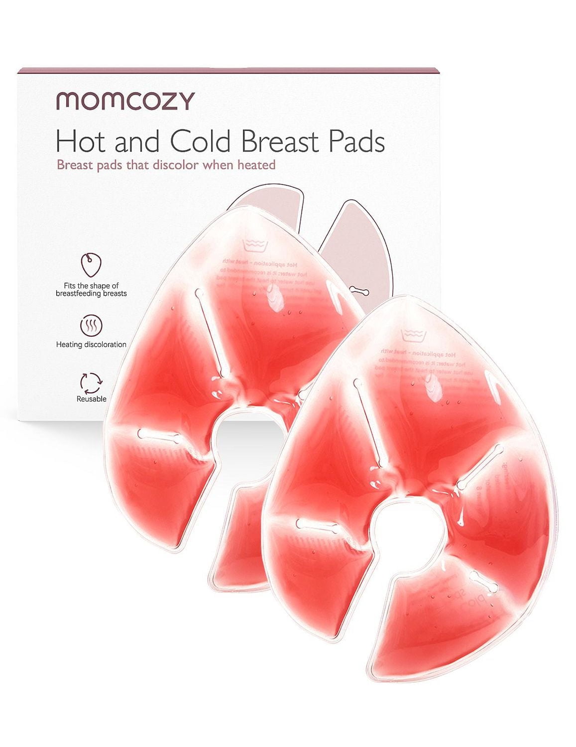 Momcozy Larger Breast Therapy Packs, Hot and Cold Breast Pads with 2 Soft Covers, Breastfeeding Essentials