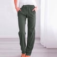 thumbnail image 2 of Pantalons Larges pour Femmes Mode Pantalons Décontractés Unis Élastiques Amples Pantalons Droits Larges Pantalons Larges pour Femmes Pantalons Droits pour Femmes, 2 of 6