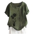 thumbnail image 1 of Birdeem T-Shirt Ample Décontracté d'Été pour Femme à Col Rond, Manches Courtes, Imprimé, 1 of 3