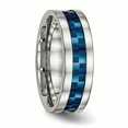 thumbnail image 4 of Stainless Steel Polished Blue IP-plated 7.00mm Band Size 8.5, 4 of 6
