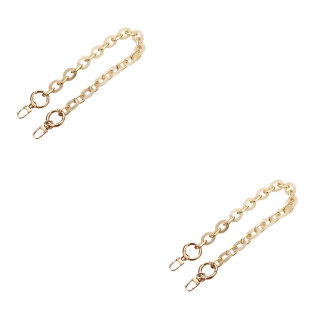 Baohd Not Easy To Fade Vibrant Bag Chain Straps Retain Color Purse Chain Straps Resin Bag Chains L204-MS 2Set