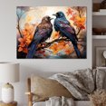 thumbnail image 1 of Designart Décoration Murale Grand Format avec Corbeau, art Mural avec Corbeau, Renaissance du Royal Corbeau I, Toile Murale Moderne Bleue, 32x24 Pouces, 1 of 5