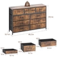 thumbnail image 3 of Nouvelle Commode 10 Tiroirs 2025, Tiroirs de Rangement en Tissu pour Placards, Longues Commodes avec Grand Rangement, Cadre Robuste, Meuble Télé 55 Pouces Commode pour Chambre, Couloir, Chambre de Bébé, 3 of 9