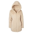 thumbnail image 4 of Sportoli Manteau d'Hiver pour Femme Réversible Doublé en Fausse Fourrure, Doudoune Matelassée - Beige (Petit), 4 of 7