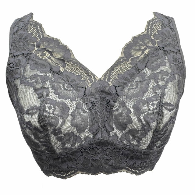 BIMEI Women's Mastectomy Pockets Wireless Post-Surgery Plus Size Full Coverage Everyday Bra 2461,Black,42D