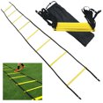 thumbnail image 3 of Agility Ladder, Training Exercise Ladders for Soccer Football Boxing Footwork Sports Agility Training with , 8/12/16/20 Rung - Black Yellow, 9M 16Joint, 3 of 8