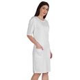 thumbnail image 3 of Inkmeso Robe T-Shirt pour Femmes à Manches au Coude, Coupe Régulière, avec Poches avant, 3 of 8