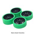 thumbnail image 3 of Baohd 4x 26.5mm Racing Tire Metal Wheel Rim For 1/28 Wltoys K969 K979 K989 Metal Upgraded Color black+green, 3 of 6