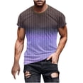 thumbnail image 2 of NJDVHB Chemises d'Été pour Hommes, Chemise de Plage pour Homme, Haut à Col Rond Imprimé pour Homme Fallow Décontracté Mode à Manches Courtes, Violet, TTG, 2 of 5