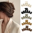 thumbnail image 2 of CSChome Pince à Cheveux en Plastique Croisée Pince à Cheveux Simple Couleur Unie Grande Queue de Cheval Pince à Cheveux Accessoires de Bain en Plastique, 2 of 7