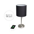 thumbnail image 3 of LimeLights Stick Lamp with USB charging port and Fabric Shade, 3 of 8