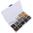 thumbnail image 1 of Brass Rivets,363Pcs Leather Rivets Set Double Cap Rivets Leather Rivets Expertly Crafted, 1 of 8
