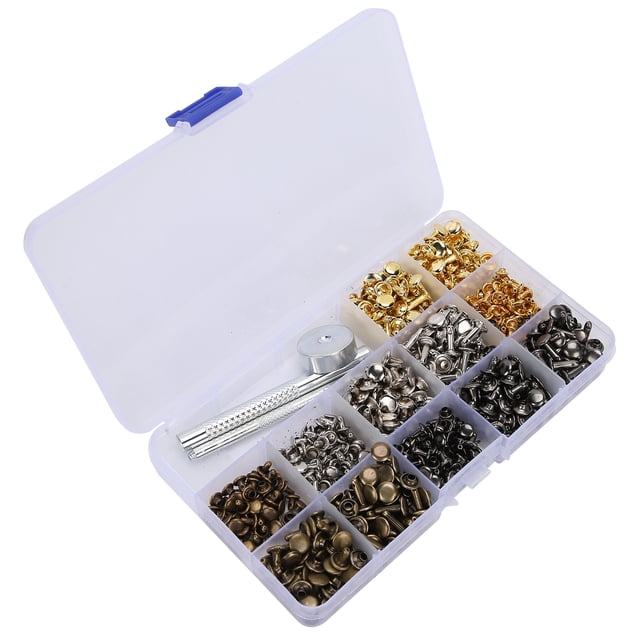 Brass Rivets,363Pcs Leather Rivets Set Double Cap Rivets Leather Rivets Expertly Crafted