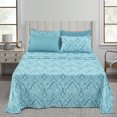 thumbnail image 1 of Lux Decor Collection 6 Piece Queen Size Sheets - 1800 Thread Count Brushed Microfiber Sheets - 16 Inches Deep Pocket Bedding Sheets & Pillowcases (Queen, Blue), 1 of 5