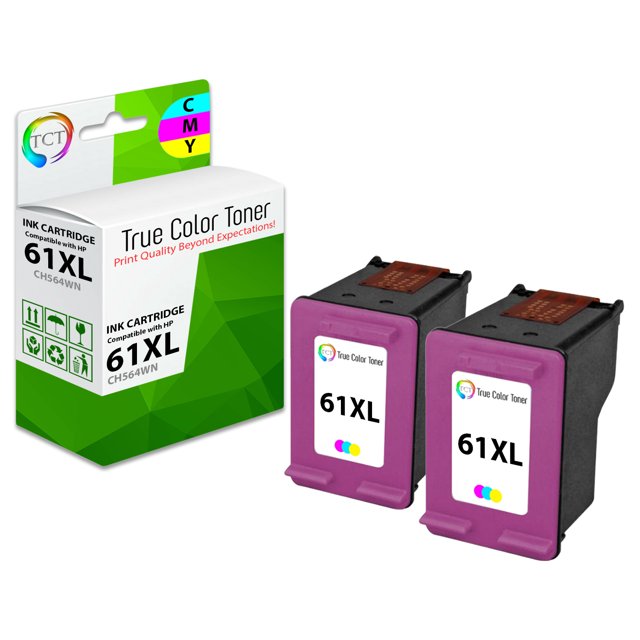 TCT 61XL Compatible Tri-Color Ink Cartridge for HP CH564WN 2PK