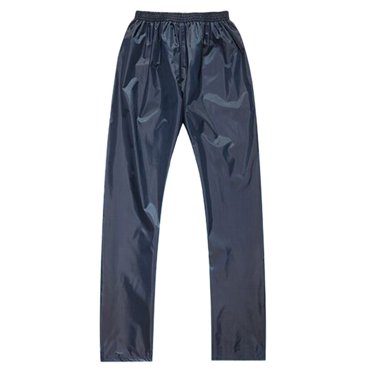 Double Layer Outdoor Cycling Pants Rainproof Waterproof Motorcycle Riding Rain Pants Fishing Trousers for Camping Hiking Climbing Boating Hunting - Size XL (Dark Blue)