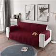 thumbnail image 4 of CHUANK Reversible Couch Cover For Cushion Couch Sofa Cover For Dogs Water Resistants Furniture Protector Cover With Foam Sticks Elastic Straps For Pet Cats, 4 of 6
