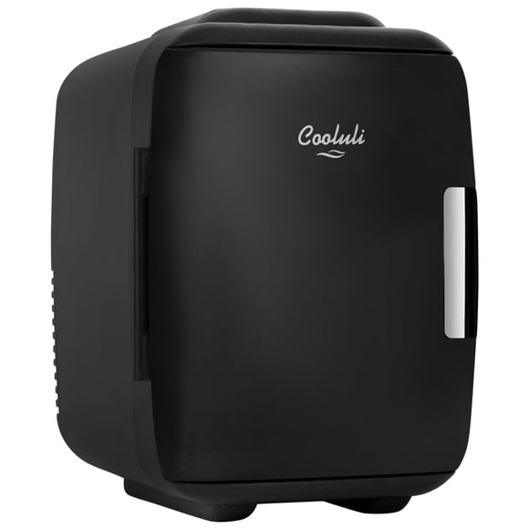 Cooluli Mini Fridge for Bedroom - Car, Office Desk & Dorm Room - Portable 4L/6 Can Electric Plug In Cooler & Warmer for Food, Drinks, Skincare Beauty
