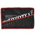 thumbnail image 2 of 14pcs Combination Wrench Set, Double Head Spanner Nut Driver Tool Kit with Tool Bag, 35# Steel, Chrome Plated, 8-24mm, for Repair, 2 of 7