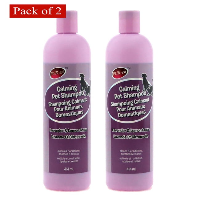 Purest Calming Pet Shampoo Lavender & Lemon Grass 414ml (Pack of 2) $12 ea.