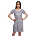 thumbnail image 1 of Moomaya Chemise de Nuit d'Allaitement à Patte de Boutonnage Imprimée pour Femmes, 1 of 5
