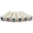 thumbnail image 1 of Crosby Slotted Pure Bone Bridge Pins with Abalone Dot Inlay for 6 & 12 String Acoustic Guitar, 1 of 9