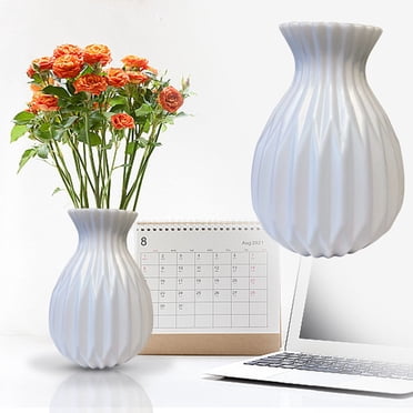EGNMCR Vase, Flower Vase Style Vase Living Room Vase Bouquet Vase Small Fresh Colorful Floral Decoration Plastic Vase Vertical pattern pineapple bottle