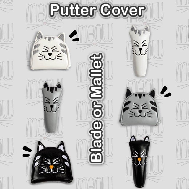 pitrice Golf Head Covers Mallet Putter Professionals Outdoor Training Equipment Semicircle White