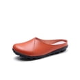 thumbnail image 3 of Woobling Mules pour Femmes à Enfiler Ballerines Sabots Confort Légers Sandales à Enfiler Marche Mule en Cuir Orange US 5, 3 of 6