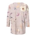 thumbnail image 5 of EGNMCR T-Shirts pour Femmes T-shirt Imprimé de Mode pour Femmes Blouse Mi-Longue à Manches 3/4 Col Rond Hauts Décontractés, 5 of 5