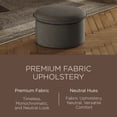 thumbnail image 2 of Maven Lane Lyra Contemporary Ottoman in Slate Fabric Upholstery, 2 of 6